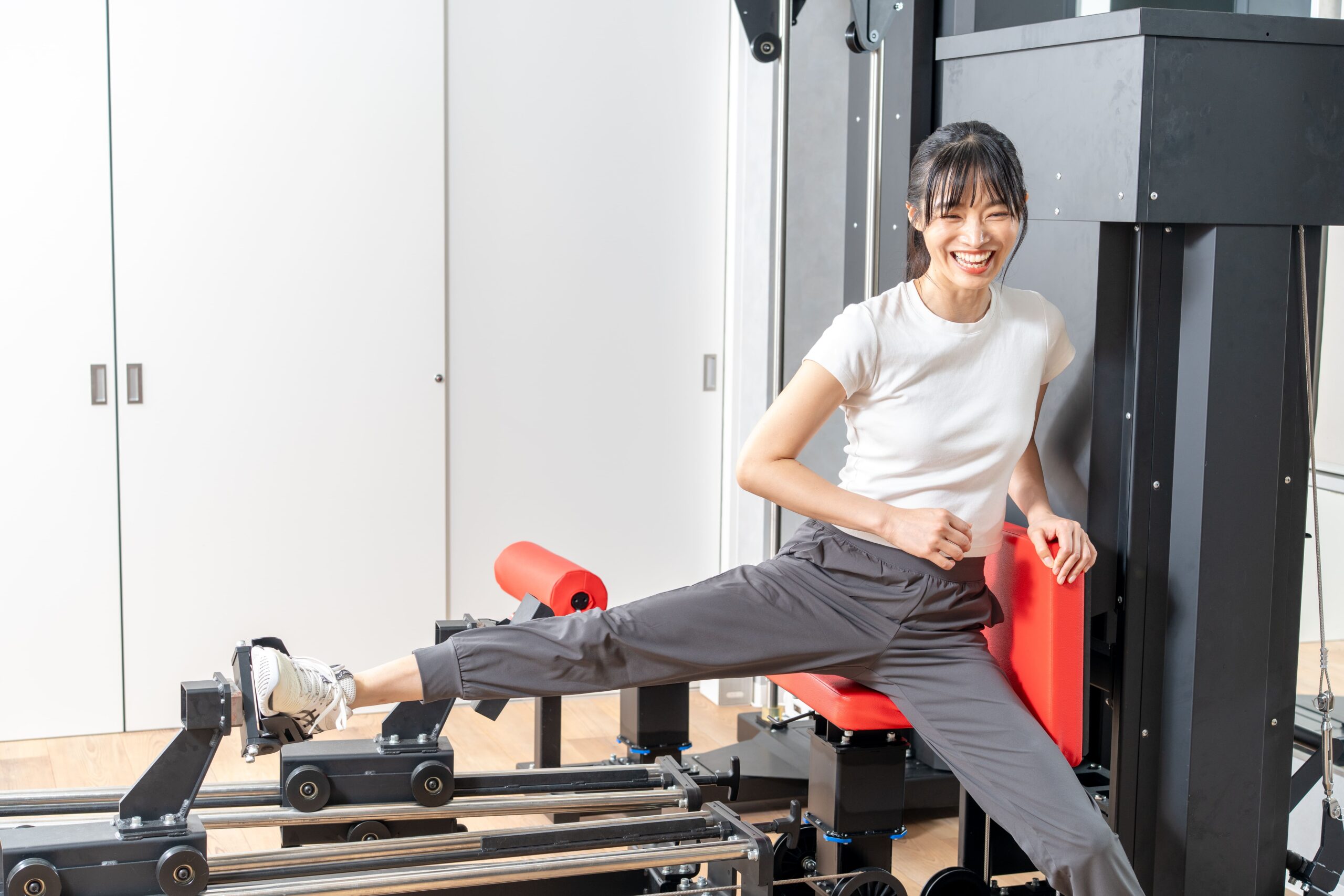 4Dストレッチマシンでのセッションの様子